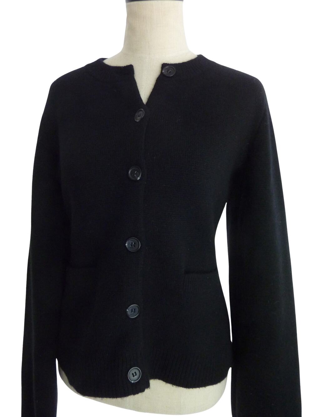 Jenni Kayne Black Cooper Cardigan Wool Cashmere Size S